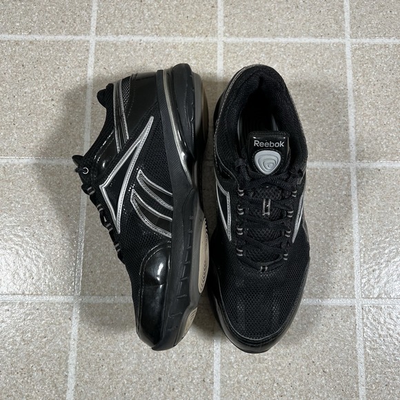 Reebok Easytone Black Athletic Walking Shoes Womens 9 Fitness Sneakers - Picture 3 of 7